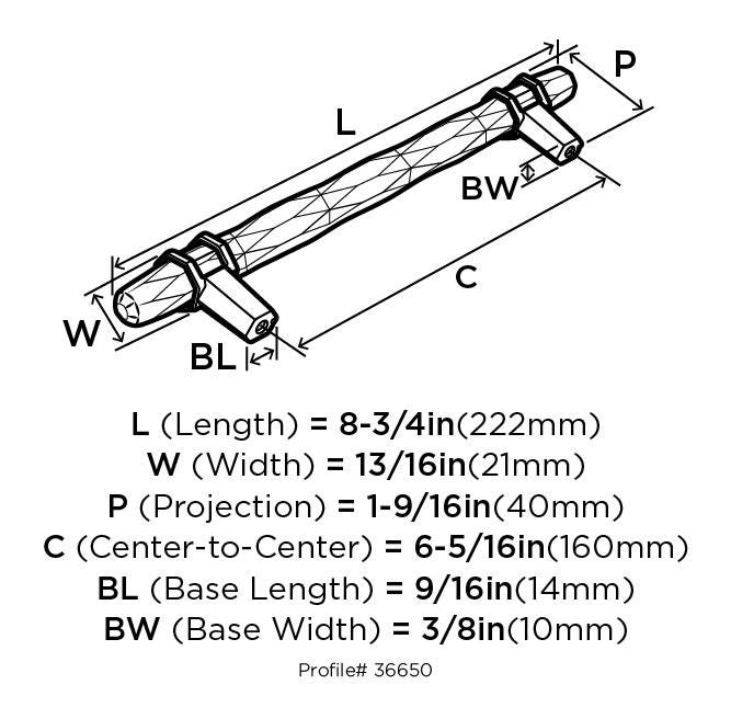 Amerock BP36650MWG10 Carrione Collection 6-5/16 in. (160mm